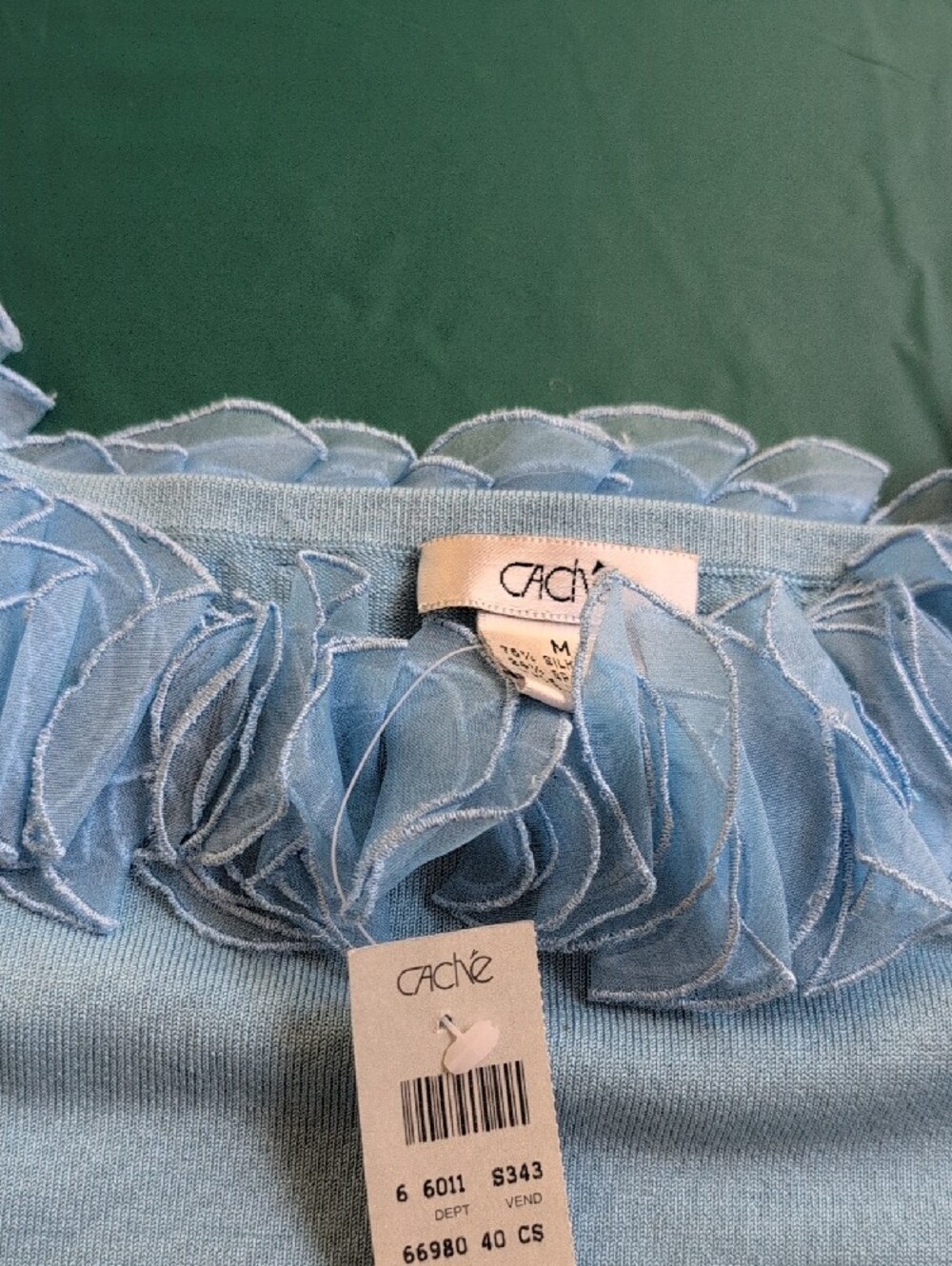 Cache Light Blue Ruffle-Trim Camisole - Picture 3 of 6